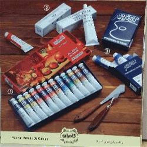 رنگ روغن هنری 12 رنگ کامران